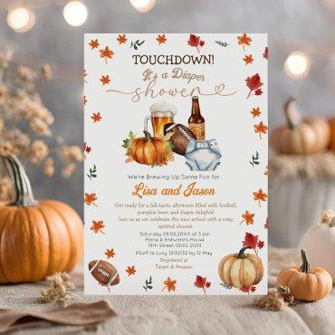 Touchdown Football Pumpkin Beer Fall Diaper Shower