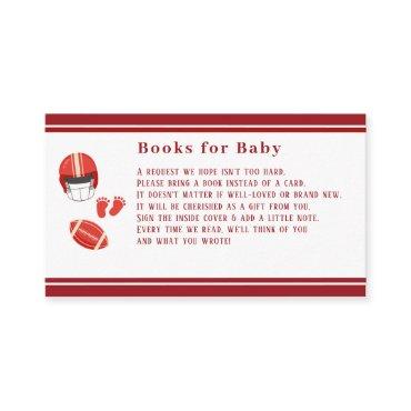 Touchdowns and Tiny toes, Football baby shower Enclosure Card