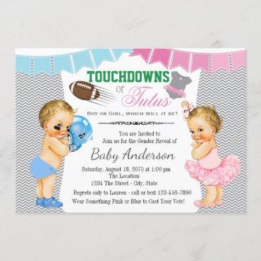 Touchdowns or Tutus Gender Reveal