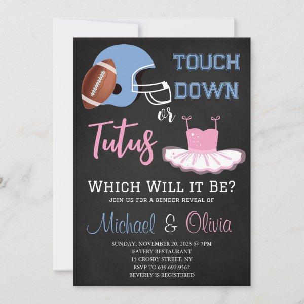 TOUCHDOWNS OR TUTUS Gender Reveal