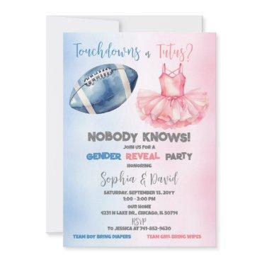 Touchdowns or Tutus Gender Reveal Party