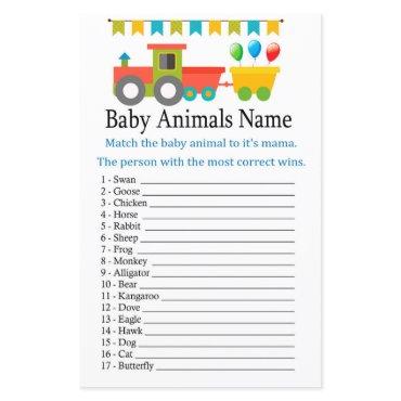 Toy train Baby Animals Name Game
