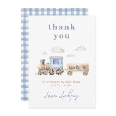 Train Baby Shower Thank You Card