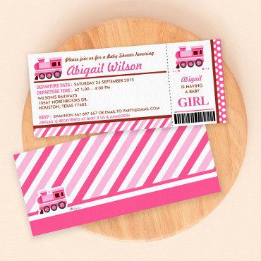 Train Boarding Pass Baby Shower Party