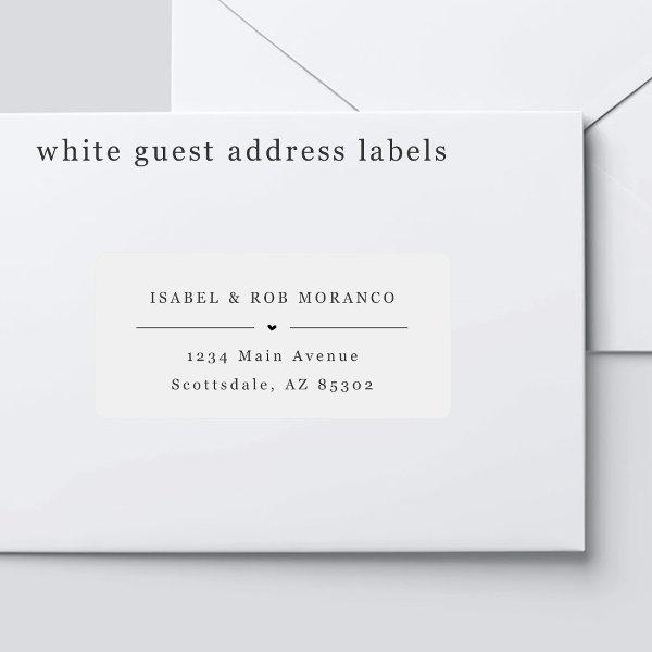 Transparent Wedding Guest Address Labels