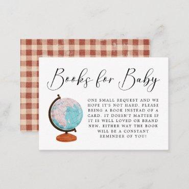 Travel Baby Shower Vintage Book Request  Enclosure Card