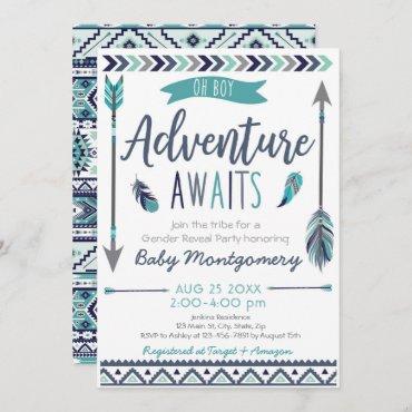 Tribal Arrows Adventure Boy Baby Shower Invitation