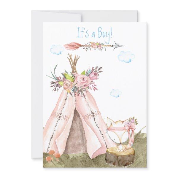 *~* Tribal Teepee Boho Woodland Fox Forest Boy