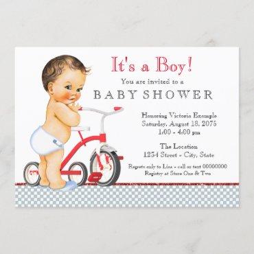 Tricycle Baby Shower Invitation