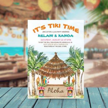 Tropical Beach Tiki Luau Couples Shower