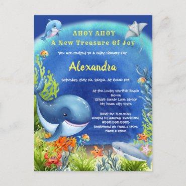 Tropical fish under the sea Baby  Postcard
