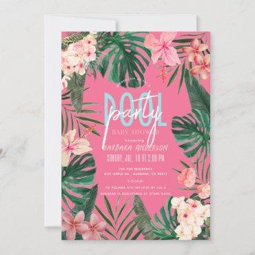 Tropical Floral Neon Pink Girl
