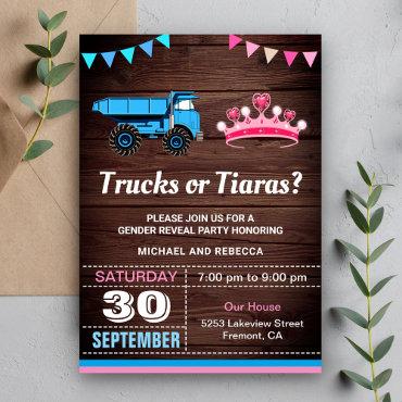 Trucks or Tiaras Gender Reveal Party