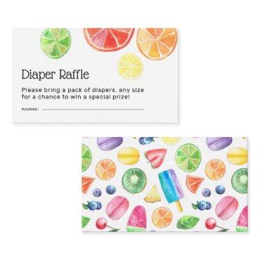 Tutti Fruitti Baby Shower Diaper Raffle Enclosure Card