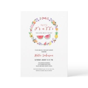 Tutti Frutti Baby Shower, Summer Tropical Twins