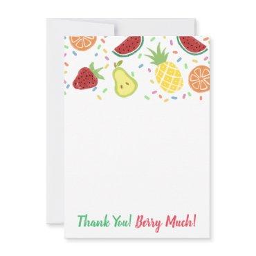Tutti Frutti Second Birthday or Baby Shower Thank You Card