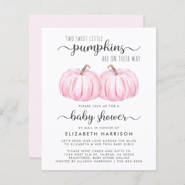 Twin Baby Girls Pumpkin Shower By Mail