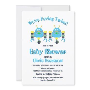 Twin Boys Cute Robots
