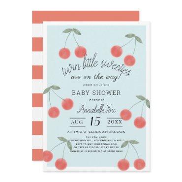 Twin Little Sweeties Cherries Blue