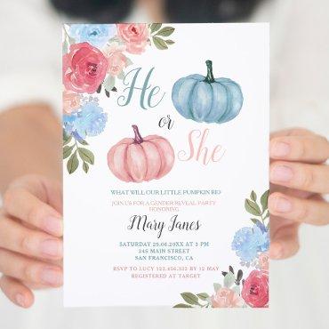 Twin Pumpkin Gender Reveal Greenery