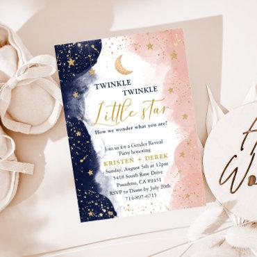 Twinkle Gender Reveal, Navy Blue And Blush Pink