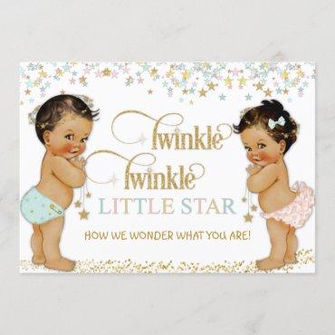 Twinkle Little Star Baby Gender Reveal Ethnic Invitation