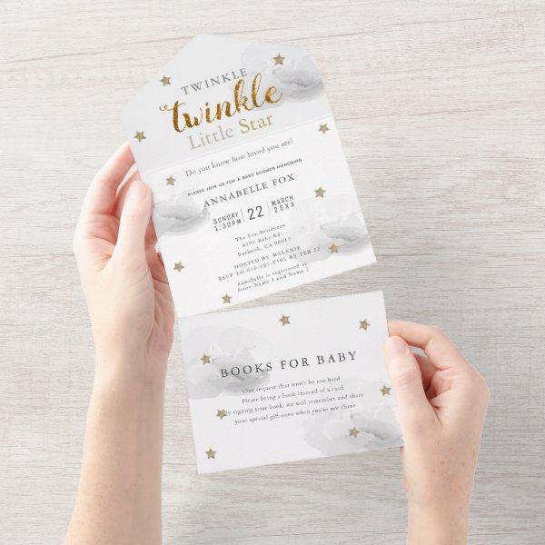 Twinkle Little Star Gray Book Baby Shower All In One