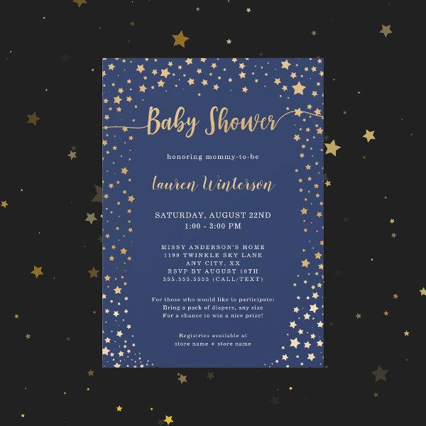 Twinkle Navy Gold Star