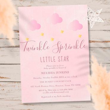 Twinkle Sprinkle Little Star Baby Shower Girl Pink