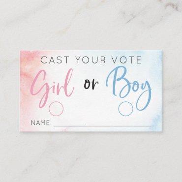 Twinkle Twinkle Gender Reveal Voting Cards