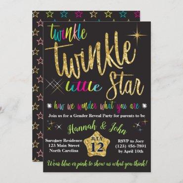 Twinkle Twinkle Little Star Gender Reveal Invitation