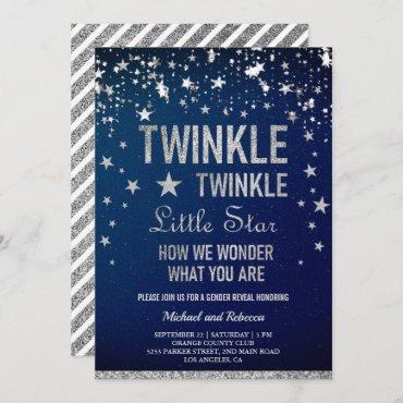 Twinkle Twinkle Little Star Gender Reveal Party Invitation