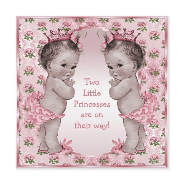 Twins Vintage Princess Pink Roses