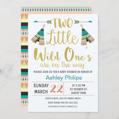 TwinsTribal Little One Faux Baby Shower Invitation