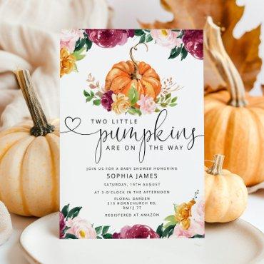 Two little pumpkins are on the way