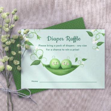 Two Peas Baby Shower Diaper Raffle Enclosure Card