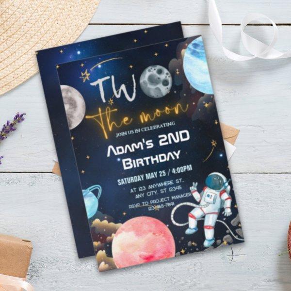 Two The Moon Outer Space Birthday