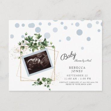 Ultrasound Photo Coming Soon Baby Shower by Mail  Invitation Postcard