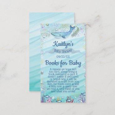 Under The Sea Baby Shower Book Request Enclosure Card