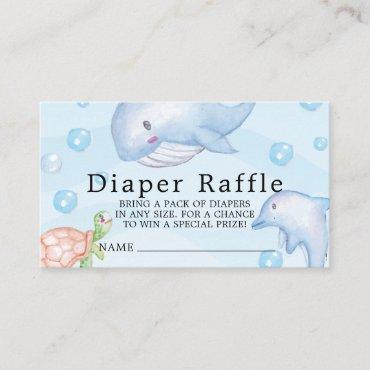 Under the Sea Baby Shower Diaper Raffle Ticket Enclosure Card