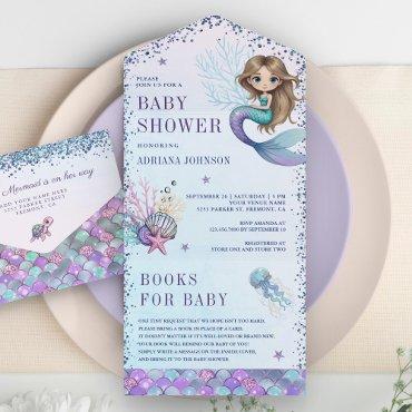 Under the Sea Cute Mermaid Baby Shower All In One