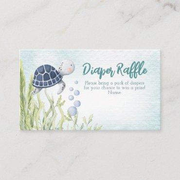 Under The Sea Diaper Raffle Baby Shower Card