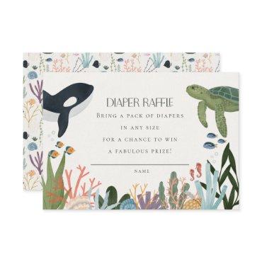 Under the Sea Diaper Raffle  Insert