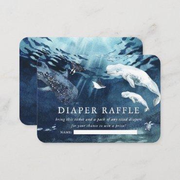 Under the Sea Ocean Baby Shower | Diaper Raffle Enclosure Card