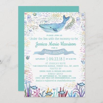 Under The Sea | Ocean Themed Baby Shower Invitation