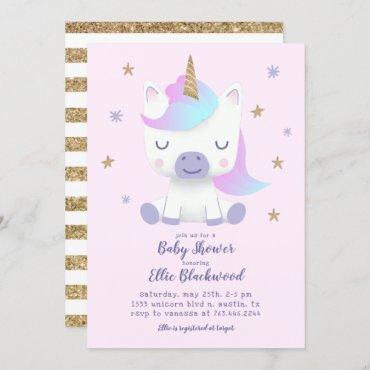 Unicorn Baby Shower Invitation