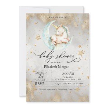 Unicorn Celestial Moon Stars Baby Shower