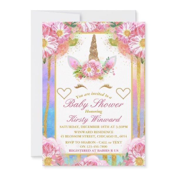Unicorn Face Pink Gold