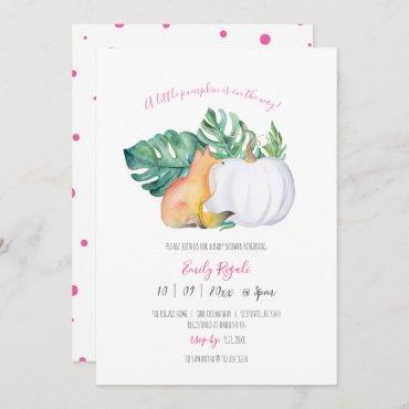 Unique Fall Themed Baby Shower Invitation