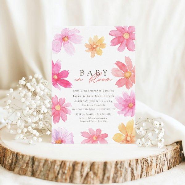 Vibrant Summer Baby in Bloom Floral Wildflower